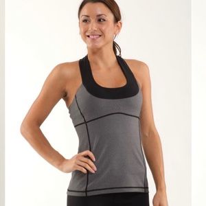 Lululemon black and white scoop neck tank top 4